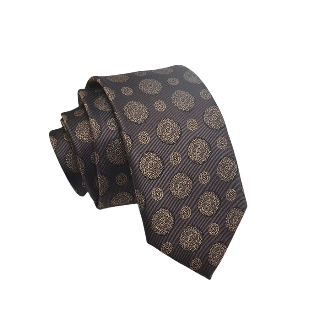 High Quality Men's Jacquard Floral Dot 8cm Tie Accessories Daily Wear Shirt Suit Tie Wedding Party Gifts Tie
