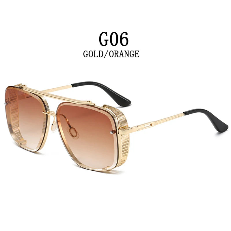 Lunettes de soleil Steampunk vintage pour hommes — punk, surdimensionné, femmes, rétro, carré