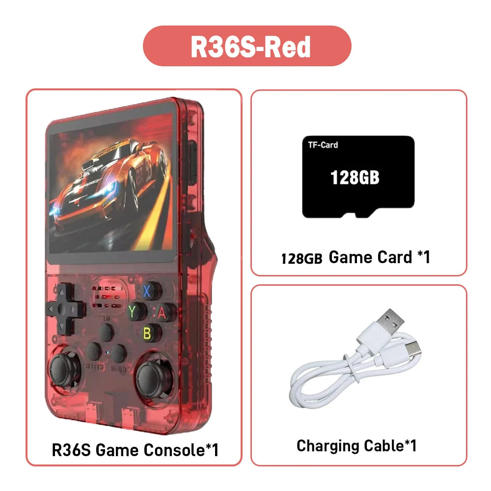 Console de jeu rétro portable 3,5" IPS — 64 Go, plusieurs couleurs, lecteur portable, jeux classiques