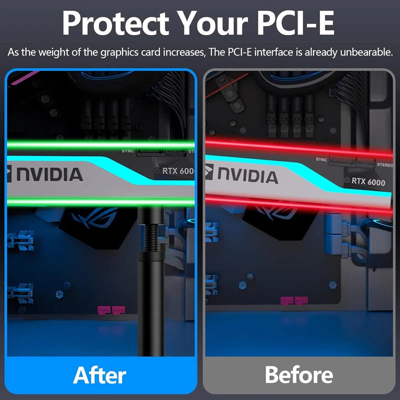 Support de Support de carte graphique GPU, Support d'affaissement de carte vidéo, Support Anti-affaissement
