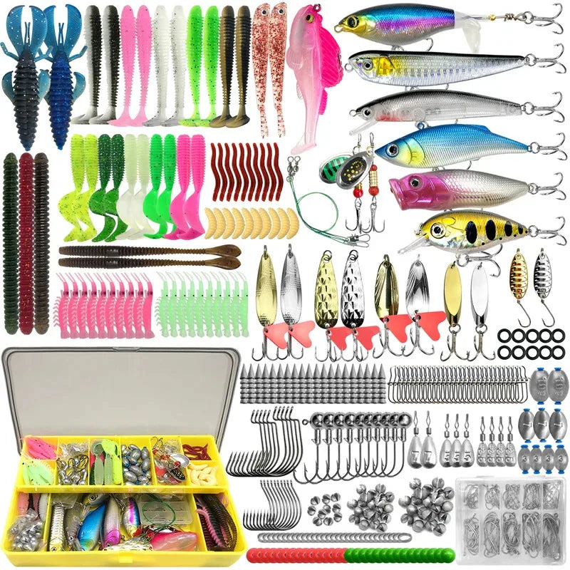 Kit de leurres de pêche pour truite, brochet, basse, multi-leurre, ensemble de matériel superposé, équipement professionnel, 83/133/193/239/409 pièces
