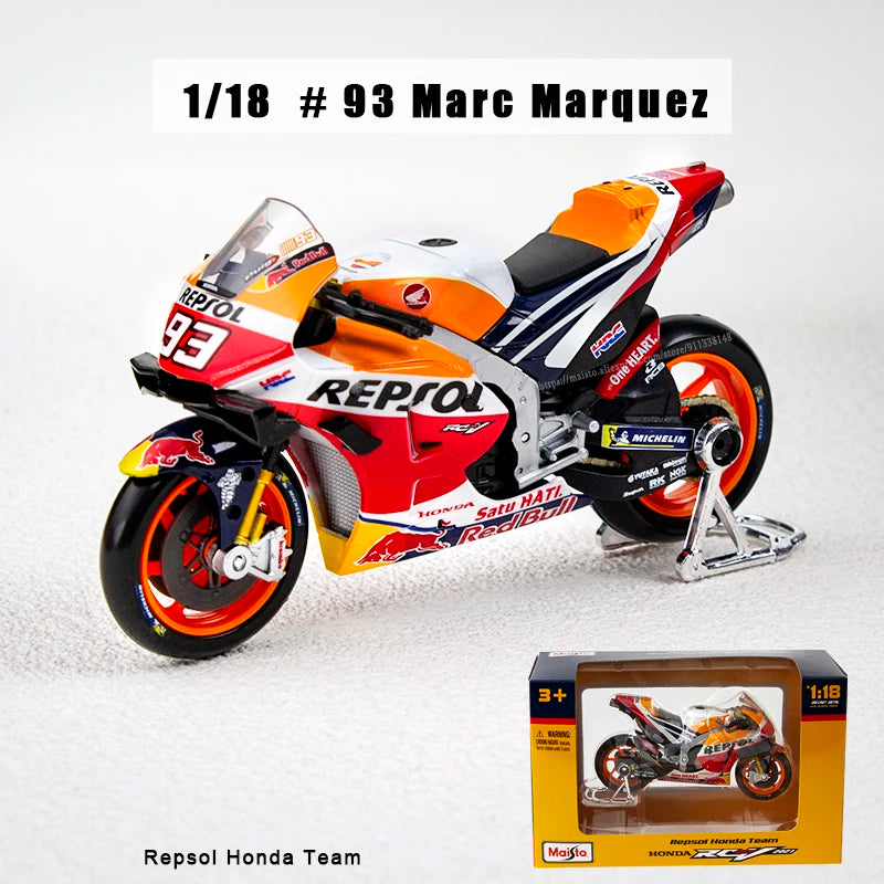 Maisto 1:18 2024 Equipo Ducati Lenovo # 1 Bagnaia Piloto Campeón Moto GP Carrera Aleación Fundida Modelo de Motocicleta Colección Regalo Juguete