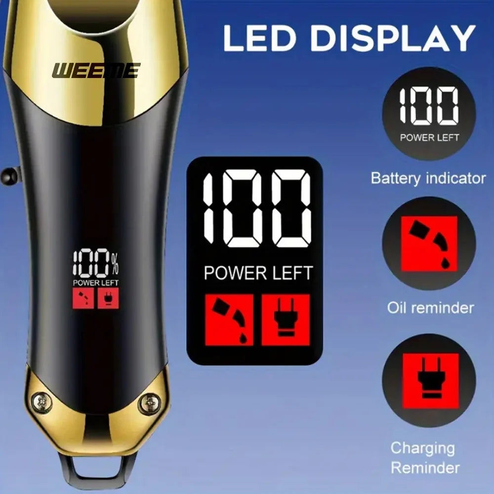 Tondeuse à cheveux électrique vintage pour homme — tondeuse barbe rechargeable, kit nez, cadeau