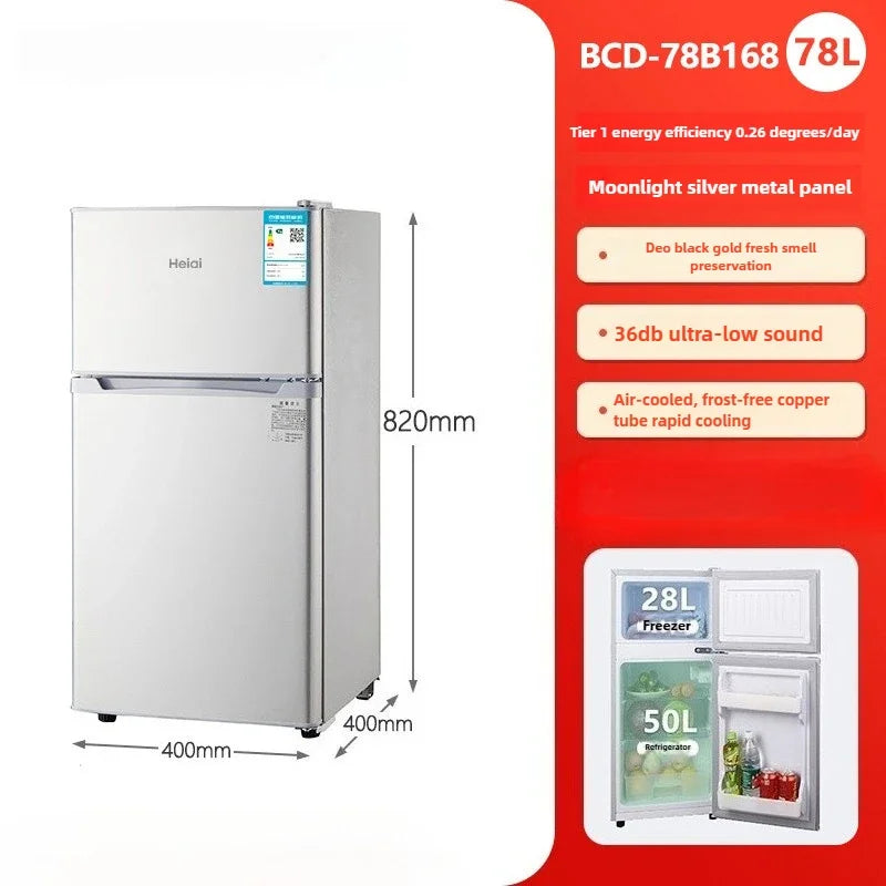 Refrigerador de primera clase, de bajo consumo energético, sin escarcha, congelador de gran capacidad de doble puerta, refrigerador para habitaciones de alquiler Z