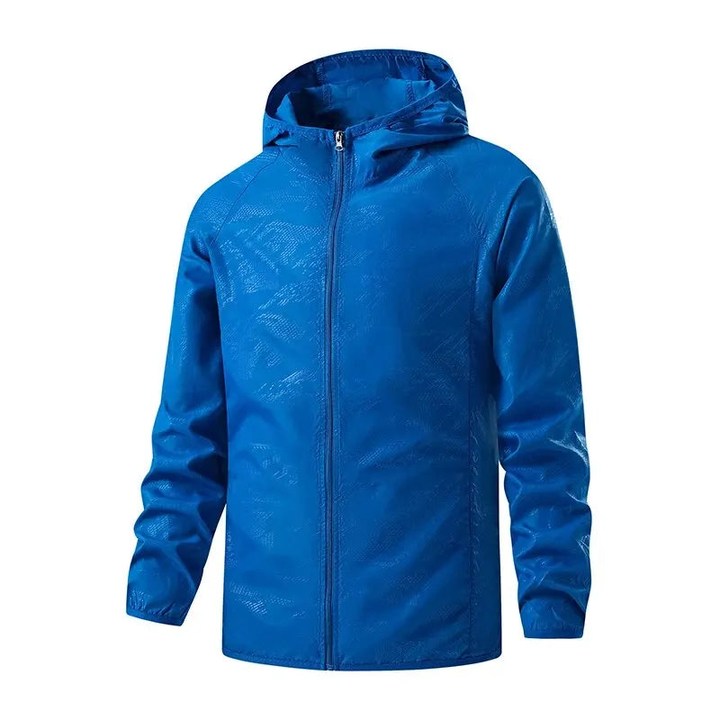 LNGXO Hombres Mujeres Chaquetas de Senderismo Impermeables Protección Solar Rompevientos Camping Escalada Abrigo de Lluvia al Aire Libre Ropa Portátil Unisex