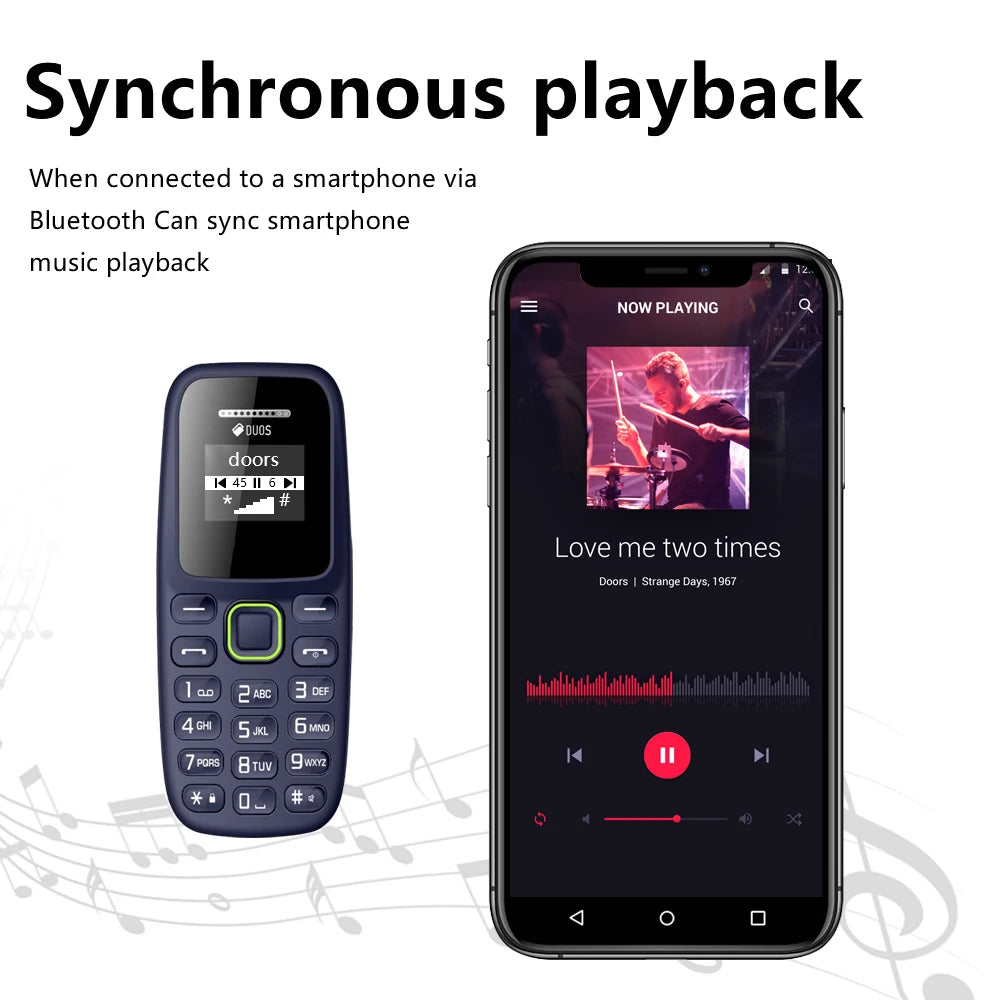 BM310 petits téléphones mobiles débloqués Bluetooth écouteur téléphone faible rayonnement enregistrement d'appel automatique double SIM petit téléphone portable