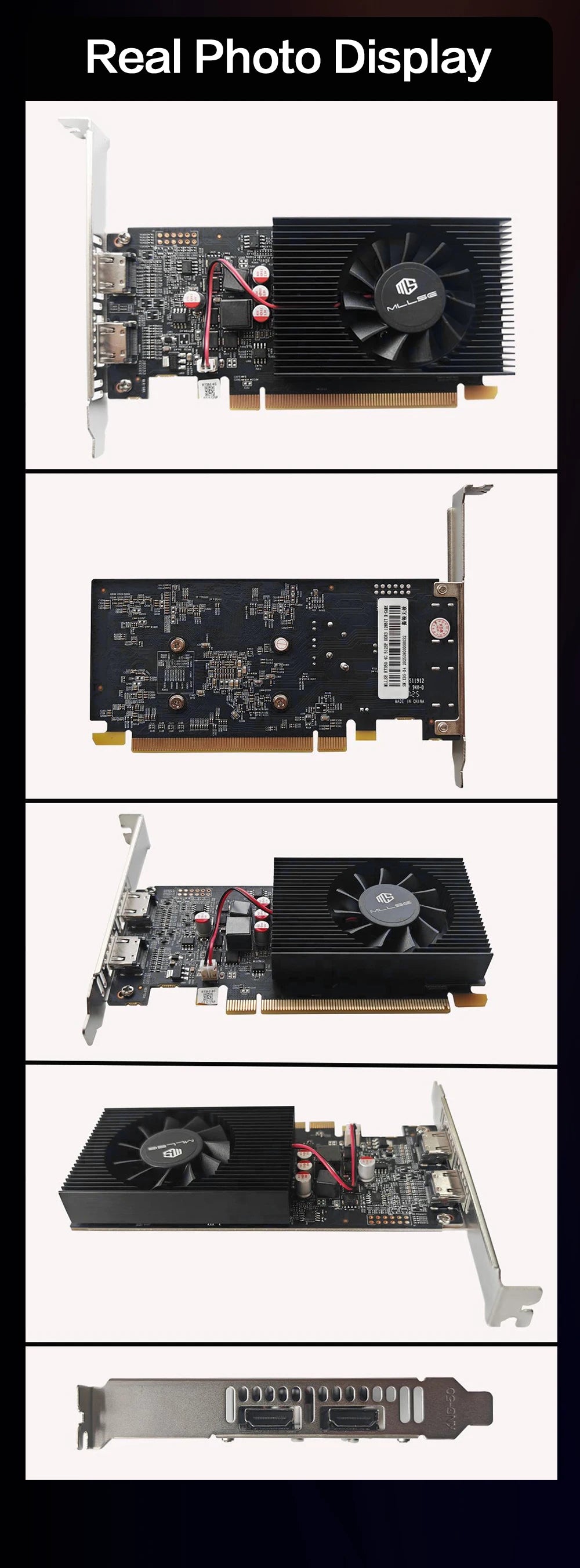 MLLSE AMD R7 350 4GB carte graphique GDDR3 128Bit PCI-E 3.0 Geforce GPU r7 350 carte vidéo De jeu Placa De vidéo