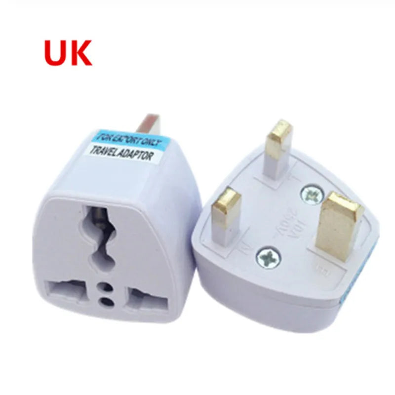 Convertidor universal de enchufes de viaje de 3 clavijas de CA de EE. UU., UE, AU a Reino Unido, adaptador de cargador, conector, convertidor de enchufe de Reino Unido