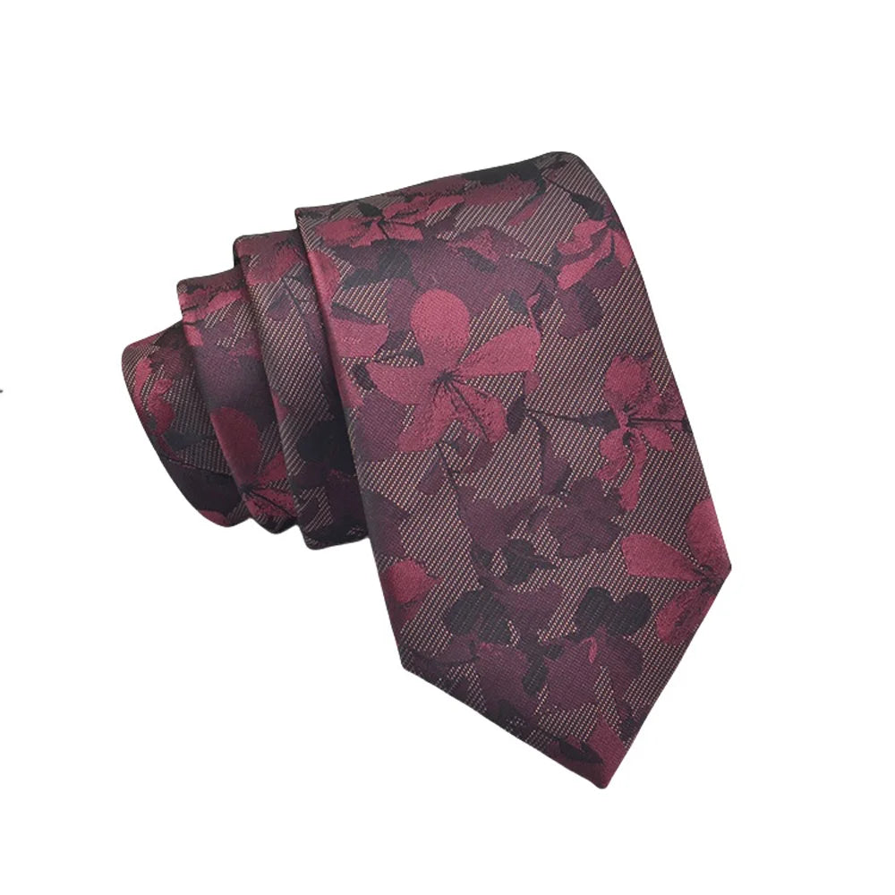 High Quality Men's Jacquard Floral Dot 8cm Tie Accessories Daily Wear Shirt Suit Tie Wedding Party Gifts Tie