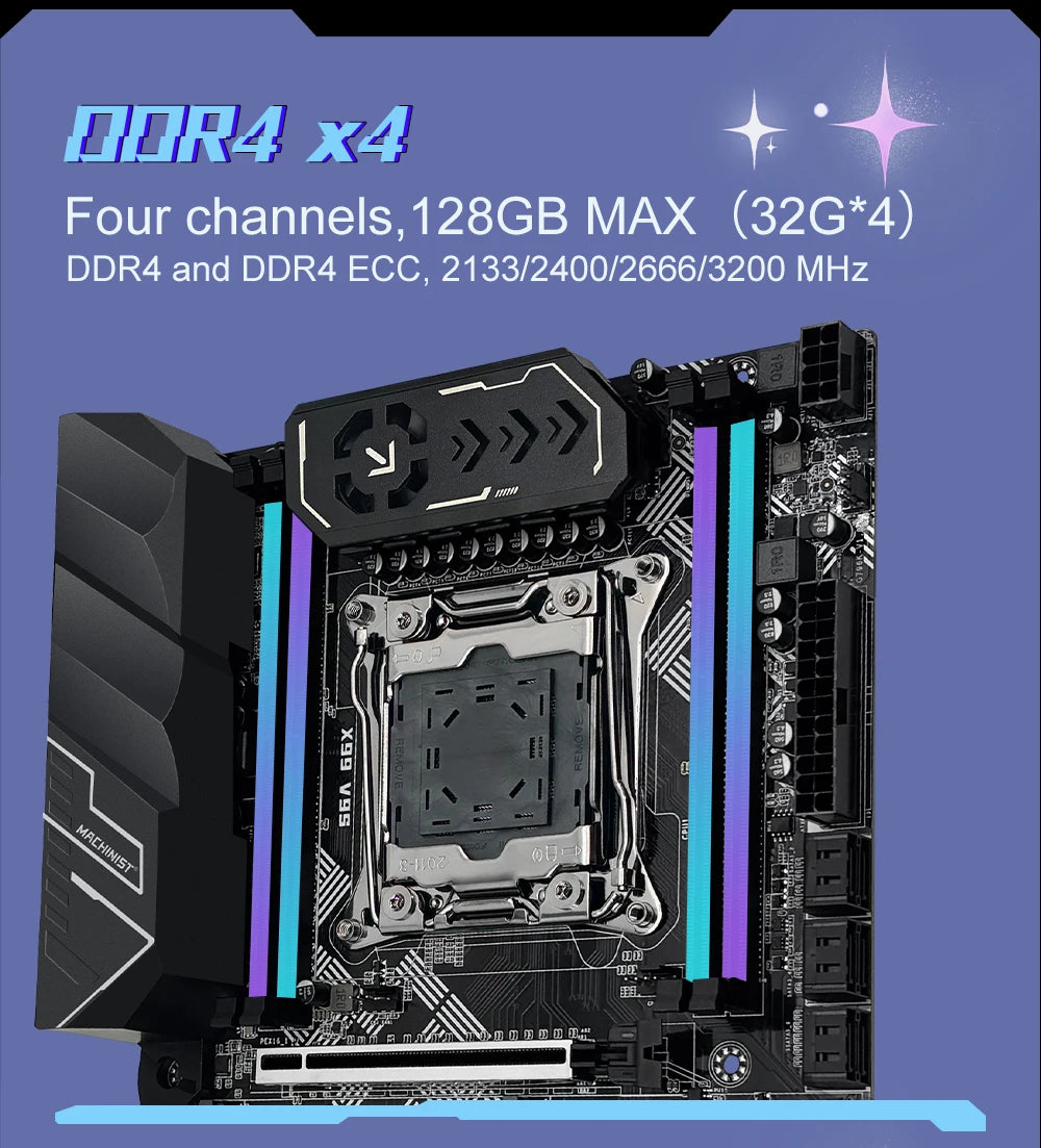 MACHINIST X99 V9S carte mère prise en charge TPM2.0 LGA 2011-3 Xeon E5 cpu DDR4 RAM C612 puce avec 3 * NVME M.2 slot SATA3.0 USB3.0