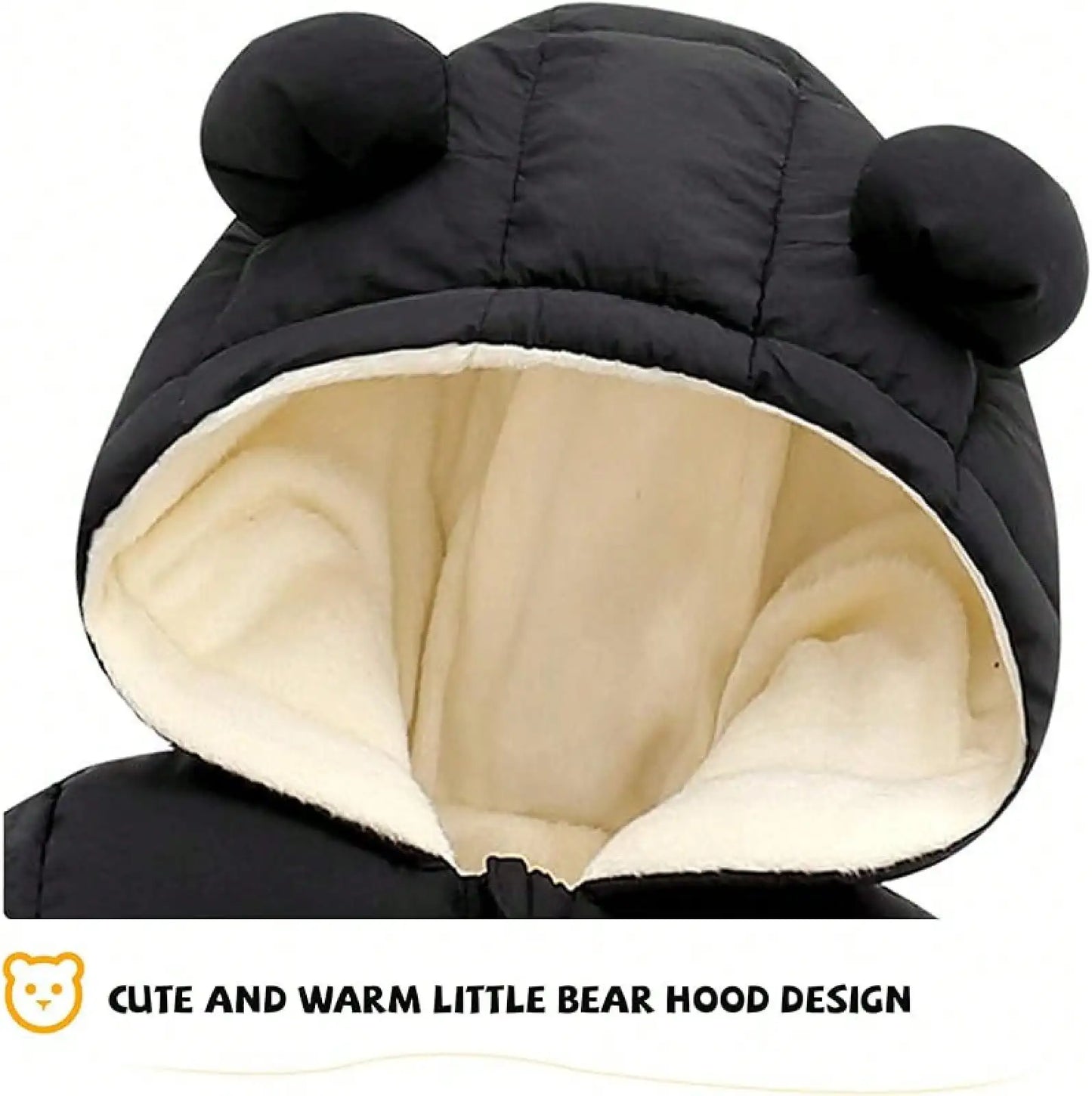 Combinaison de Neige Bébé Hiver À Capuche — Garçon Fille Manteau Zipper
