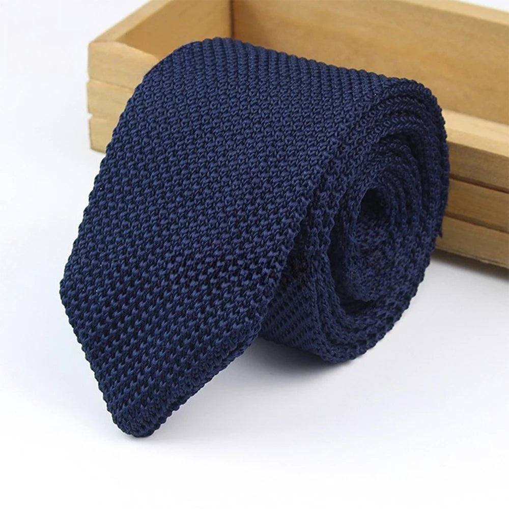 Cravate homme tricotée dégradée — slim, classique, tissée, étroite