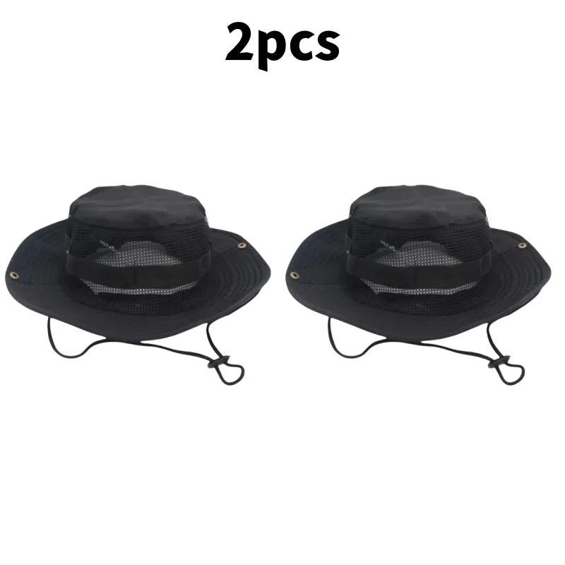 Sombrero para el sol para hombres y mujeres, gorra de camuflaje, para deportes al aire libre, tipo cubo, pesca, senderismo, caza, 60CM