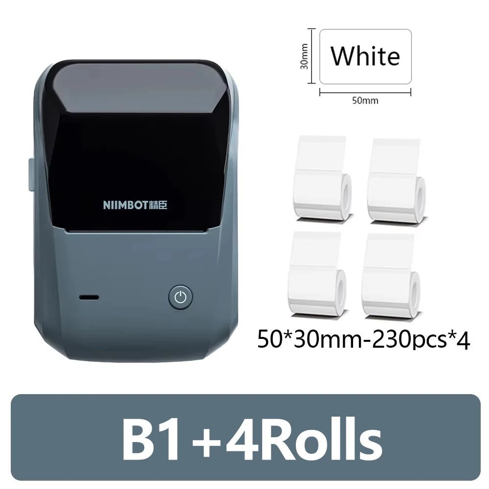 Niimbot B1 Mini impresora térmica portátil autoadhesiva etiquetadora de bolsillo impresora de etiquetas Bluetooth Niimbot B1