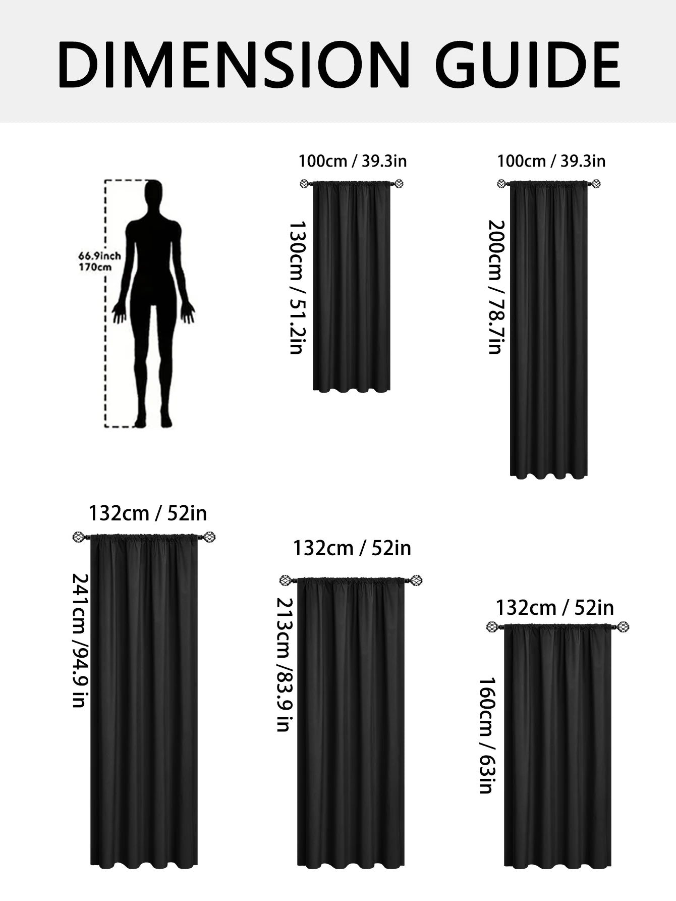Rideau occultant 100% avec poche pour tringle, rideaux pour salon, chambre à coucher, cuisine, rideau de fenêtre, rideaux dans le salon, 1 pièce