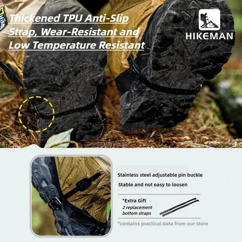 Guêtres de randonnée Dyneema pour l'extérieur, coupe-vent, imperméables, grandes protections de jambes, guêtres de trail pour le camping, le ski, la randonnée et le trekking dans le désert