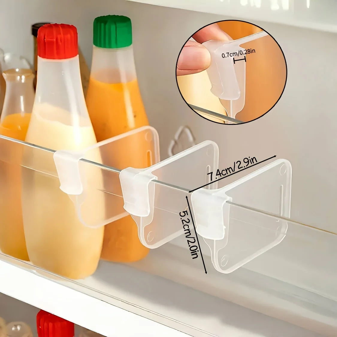Clear and Sturdy Refrigerator Organizer, 5 10 15 20 Pieces, Adjustable Dividers, Fridge Storage, Kitchen Cabinets, Space-Saving Compartments