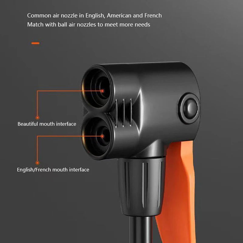 Pompe à pied pour moto, vélo, voiture, anneau de natation, pédale à bille, Compact, économie de travail, gonflage, pompe multifonction domestique