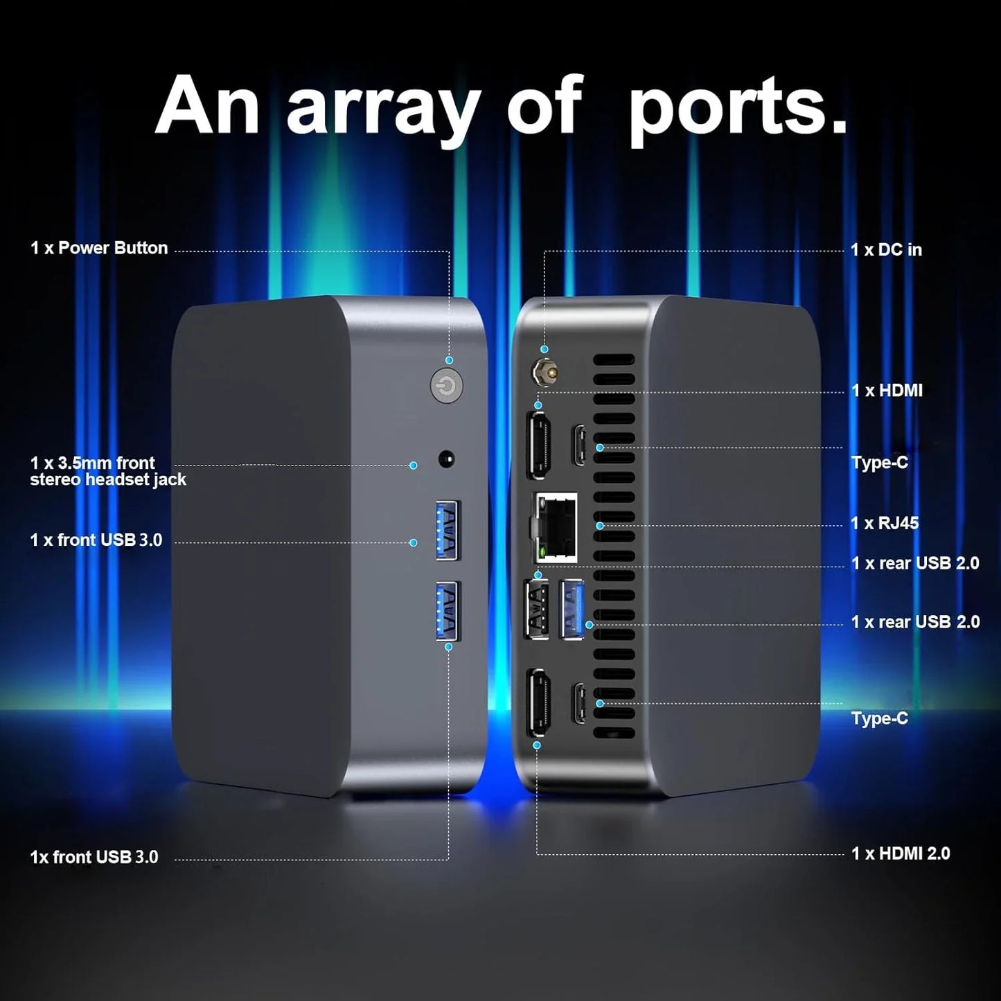 Mini PC Intel Core i9 10980HK i7 4510U Windows 11 Pro 16 Go 32 Go DDR4 1 To SSD WIFI 6 BT5.2 4K HD Ordinateur de bureau Gaming PC Gamer