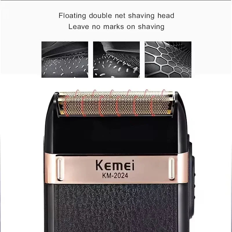 Kemei cortadora de pelo Km-809A Km-2299 Km-2024 cortadora de barba inalámbrica UBS Recargable potentes cortadoras de pelo eléctricas para hombres