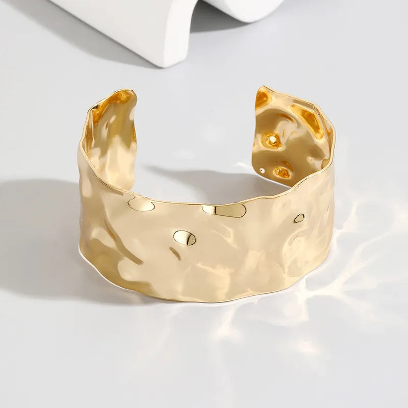 Bracelet de poignet exagéré en or brillant, accessoires de mode transfrontaliers européens et américains
