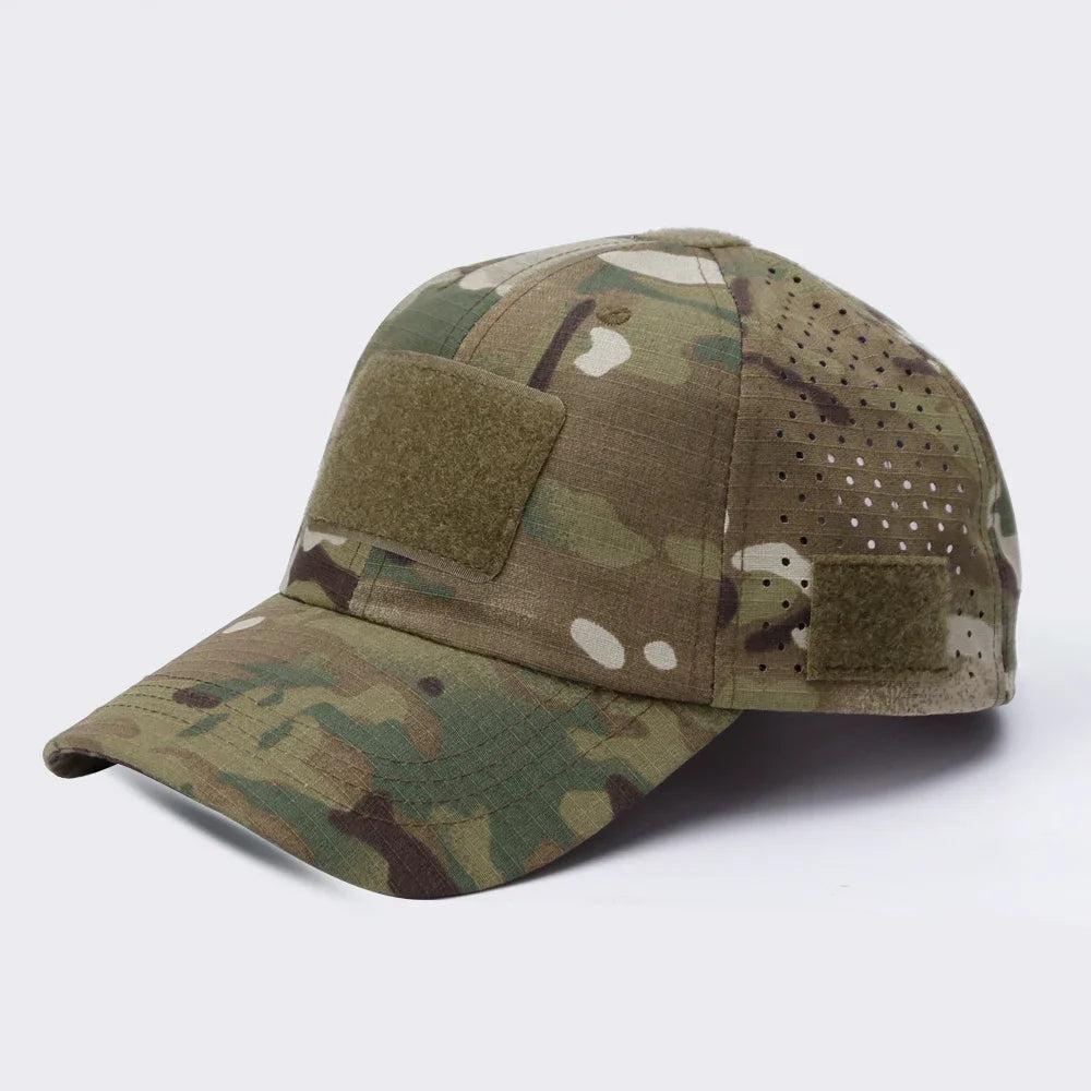 Casquette de baseball camouflage respirante, chapeau de protection solaire pour sports de plein air, chasse, randonnée, camping, pêche