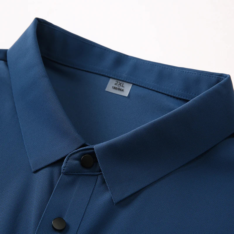Polo homme 3 boutons décontracté — travail, séchage rapide, manches courtes, golf, grandes tailles