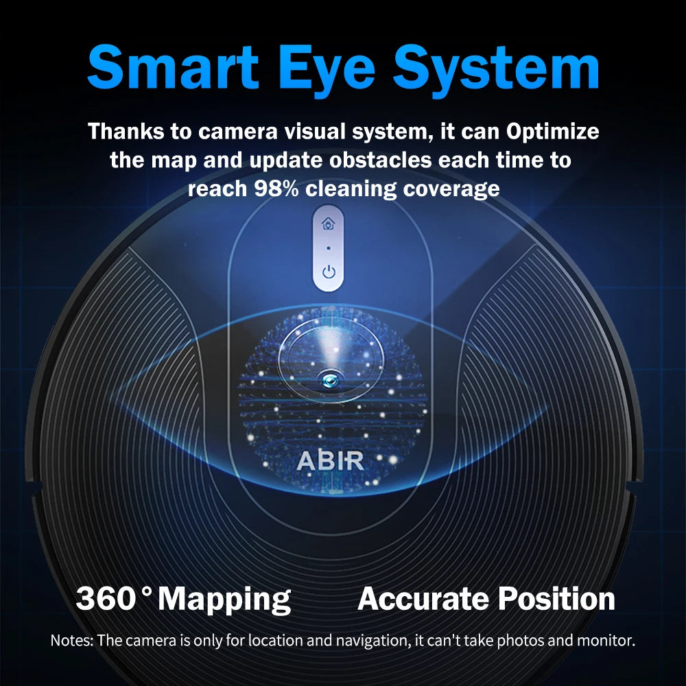 (Promo code: EU6006) ABIR X6PRO Robot Vacuum Cleaner with Intelligent Eye System, Suction