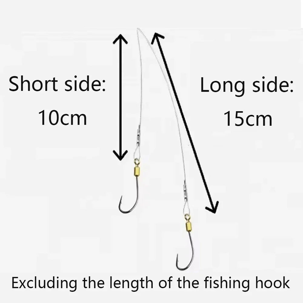 Leader de fil d'acier avec ligne de pêche à percussion, accessoires de pêche, 15/22 cm, 4 pièces