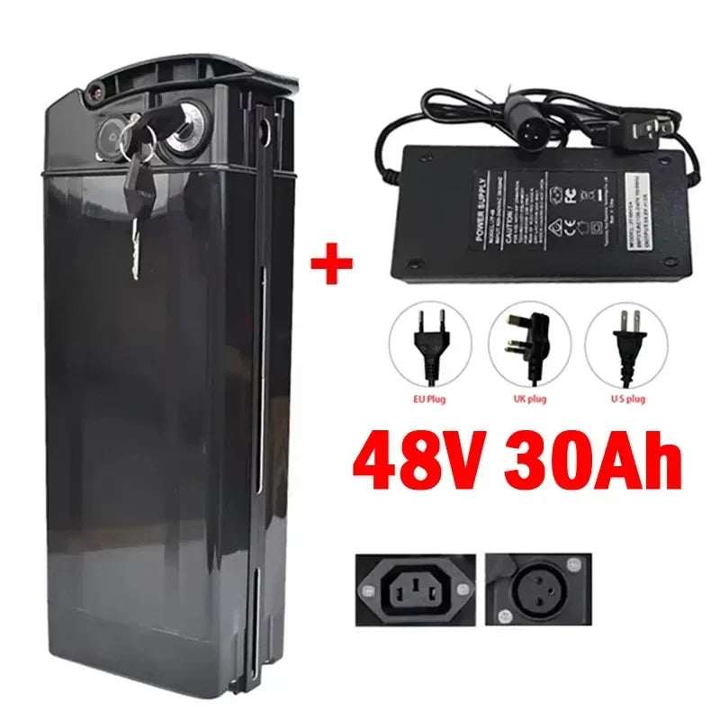 Nueva batería Silverfish de 48 V 52 V para bicicleta eléctrica 30 Ah 20 Ah 17 Ah baterías de alta capacidad celdas 18650 potencia 500-2000 W