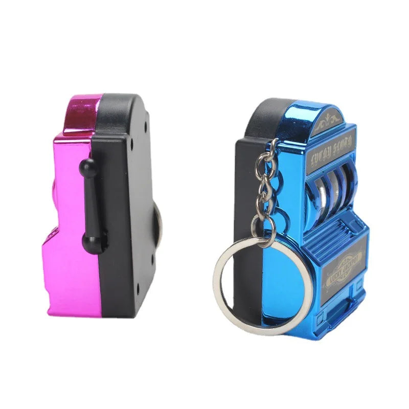Porte-clés Machine à fentes de fruits, porte-bonheur Jackpot, Mini pendentif de Casino, breloque de sac, cadeaux de nouveauté pour enfants et adultes