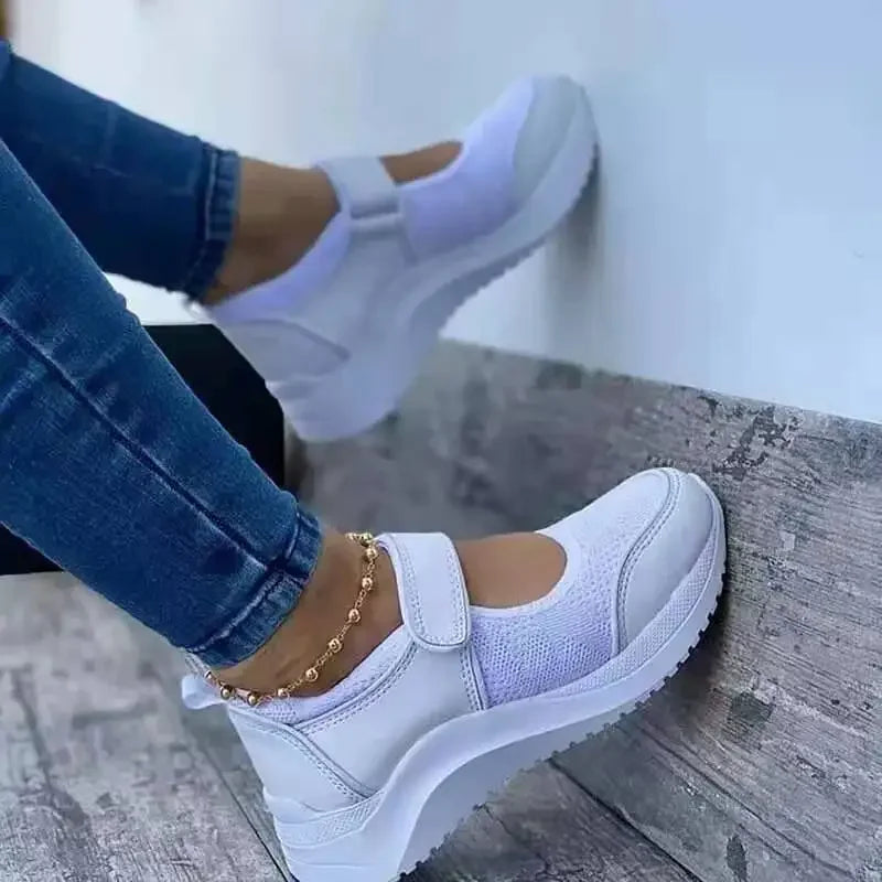 Women's Summer Dance Shoes, Casual Sneakers, Breathable Mesh, Platform, Matching