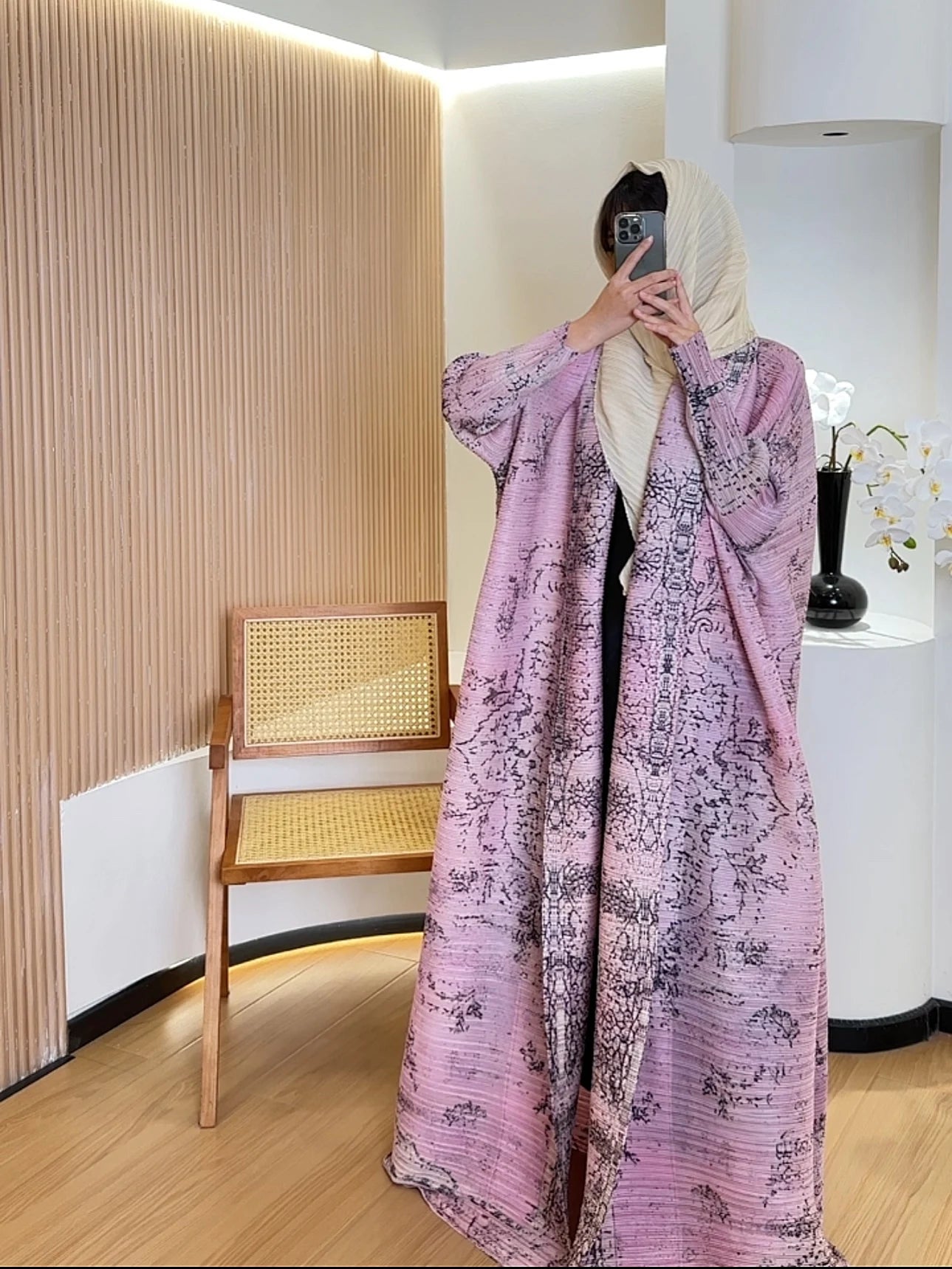 KAF femmes mode Abaya Vintage imprimé Cardigan conception ample grande taille élégante femme luxe Robe printemps automne modèle