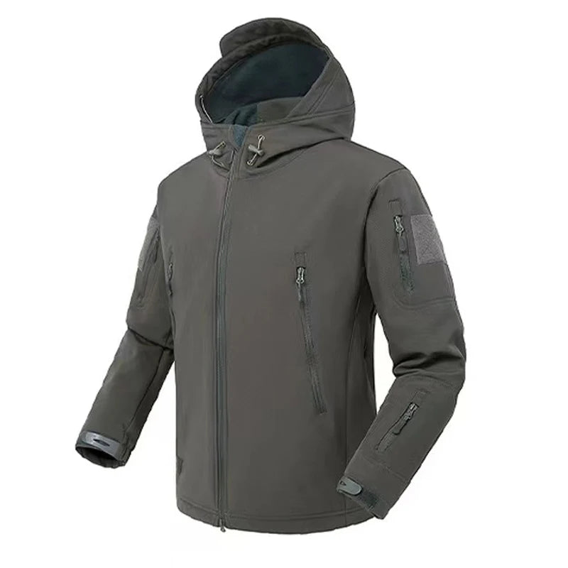 Vestes polaires SoftShell pour hommes, manteau coupe-vent à capuche, pêche, randonnée, Camping, escalade, ski, pantalons chauds, automne et hiver