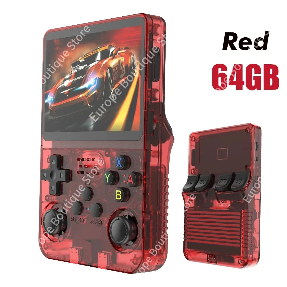 R36S Portable Game Console, 20000+ Games, 64/128GB, Retro Game Emulators, 3.5-inch IPS Screen, Support, Wholesale