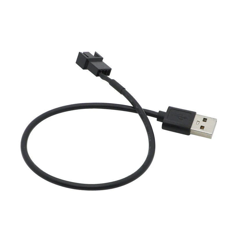 Alimentation USB 5V vers 3 broches 4 broches, câble adaptateur d'alimentation pour ventilateur d'ordinateur portable, câble adaptateur de ventilateur de châssis CPU