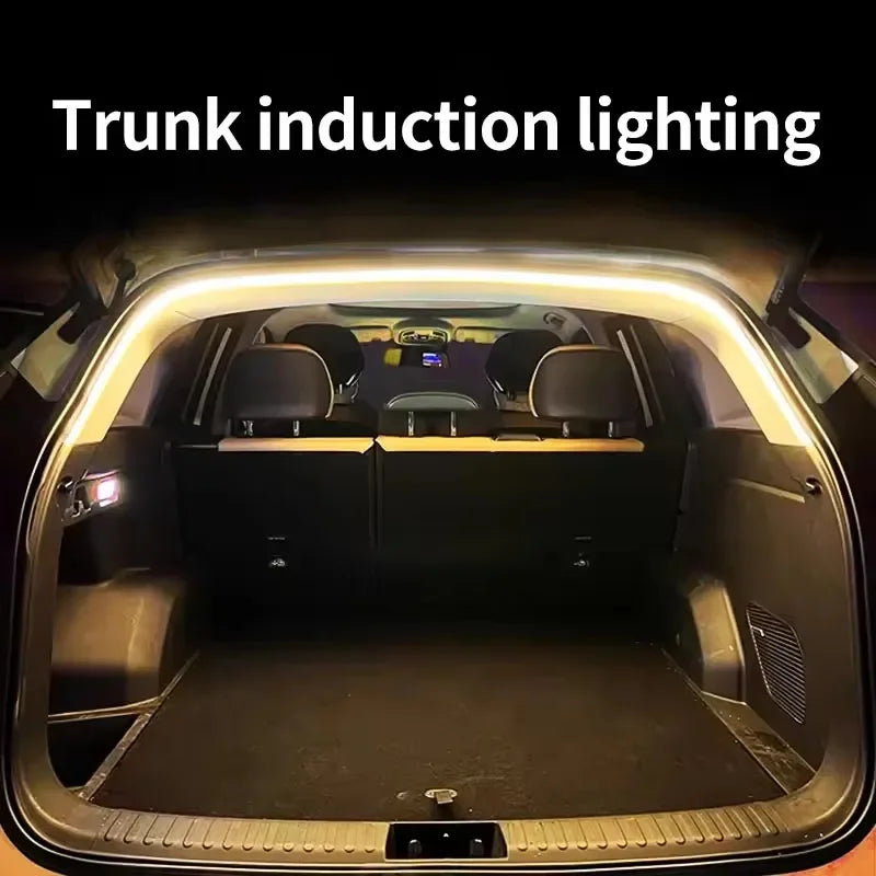 Éclairage de coffre de voiture haute luminosité, lumière ambiante, décoration intérieure, câblage LED, détection automatique gratuite, bande lumineuse pour hayon