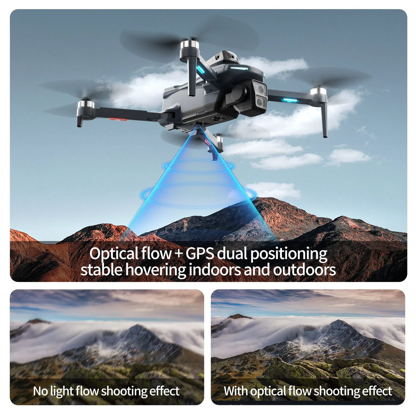 Drone GPS 8K sans fil — double caméra HD, WiFi 5G FPV, évitement d'obstacles, quadricoptère brushless RC