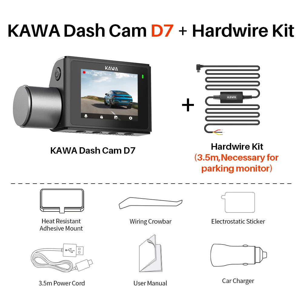 Dashcam 4K Avant & Arrière WiFi6 — Commande Vocale Enregistreur Application