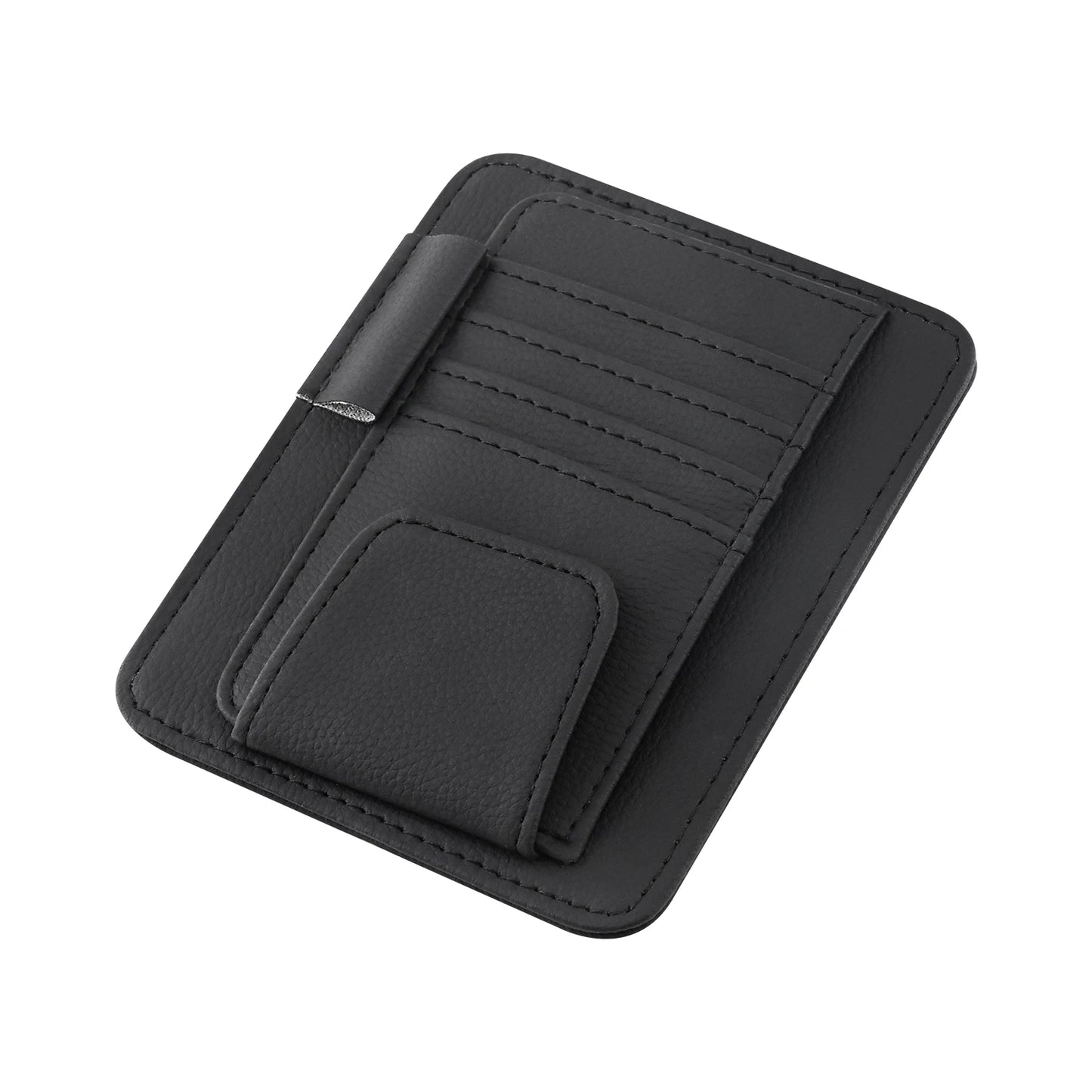 Organisateur Visière Voiture Multi-Poches — Porte-Cartes Lunettes Rangement Anti-Rayures