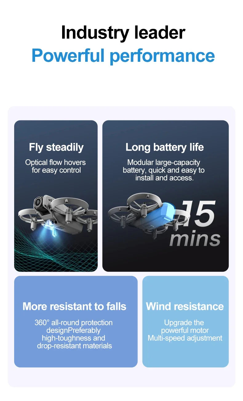 Drone 8K HD — grand écran, flux optique, moteur brushless, évitement intelligent d'obstacles, UAV