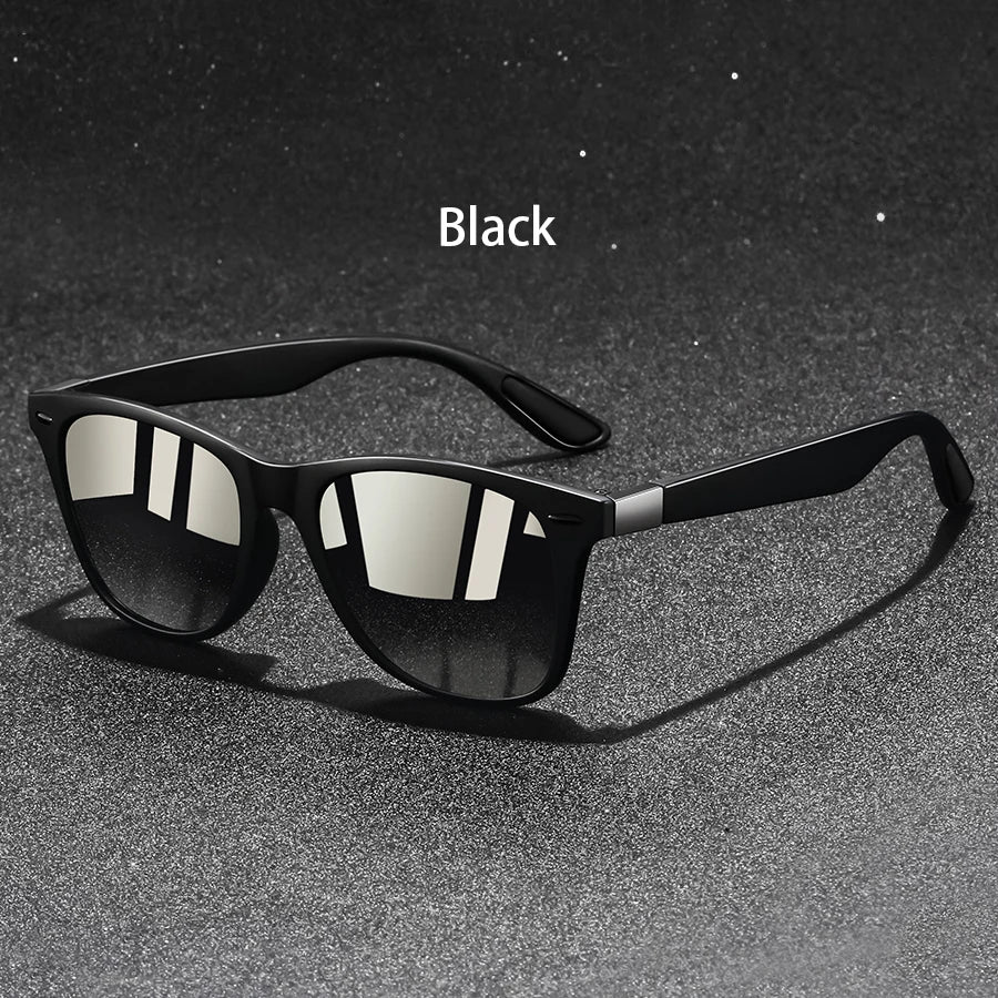Lunettes de Soleil Rétro Monture Métal Carrée — Anti-Reflet UV400 Mode