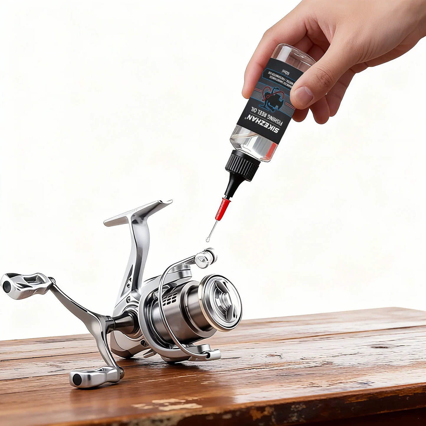 Huile pour moulinet de pêche avec aiguille de précision – Lubrifiant pour moulinet pour une coulée fluide et une protection contre la corrosion, une utilisation en eau salée et en eau douce