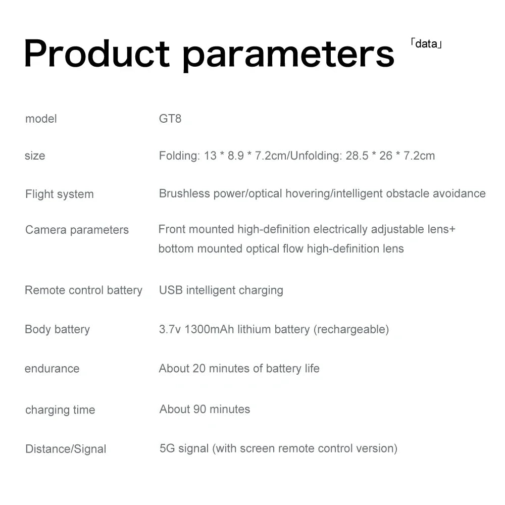 Drone GPS 8K professionnel — double caméra, moteur brushless, maintien d'altitude, quadricoptère pliable RC