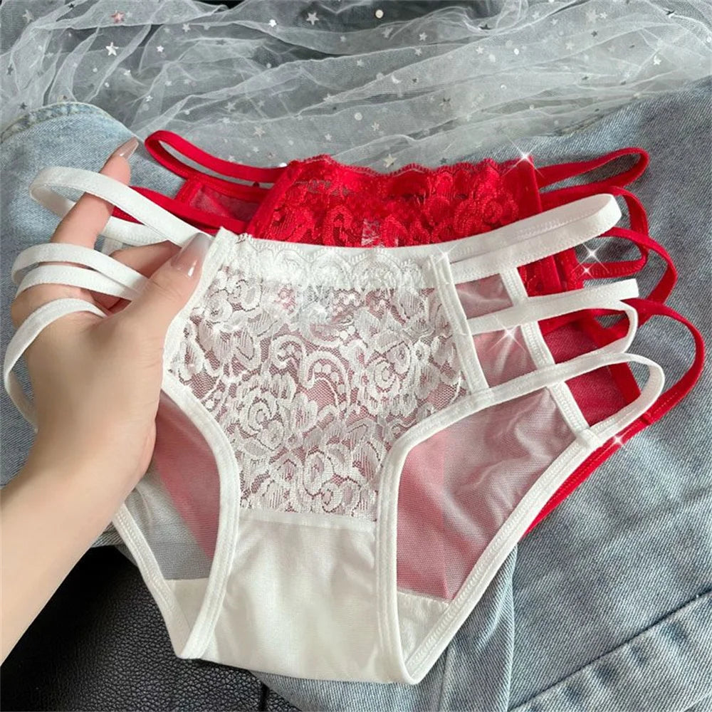 Culottes en Dentelle Femme — Lot de 3 Pièces Lingerie
