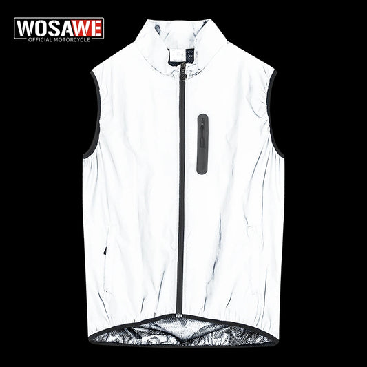 Gilet de cyclisme haute visibilité coupe-vent — VTT, sans manches, automne, route