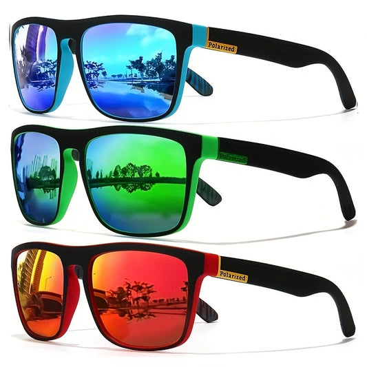 Lunettes de Soleil Polarisées Carrées Vintage — Conduite Pêche UV400