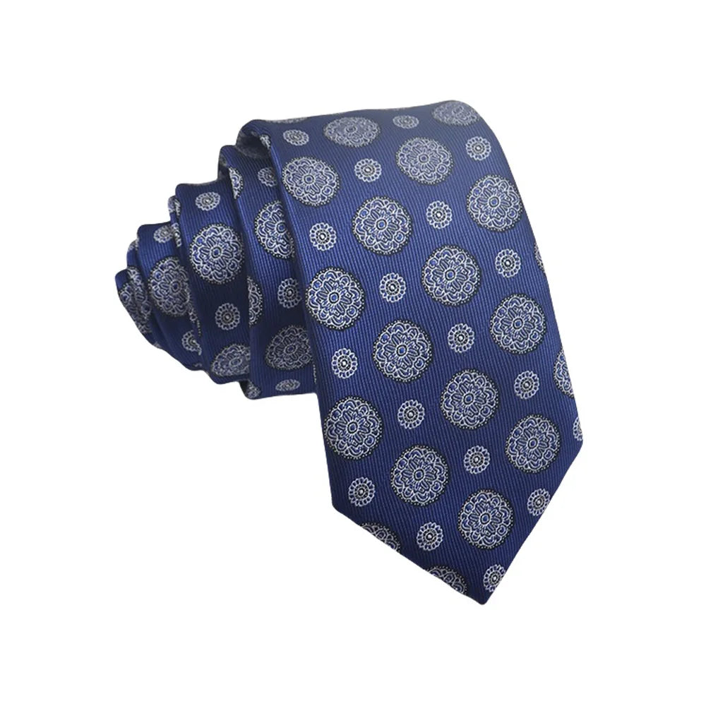 High Quality Men's Jacquard Floral Dot 8cm Tie Accessories Daily Wear Shirt Suit Tie Wedding Party Gifts Tie