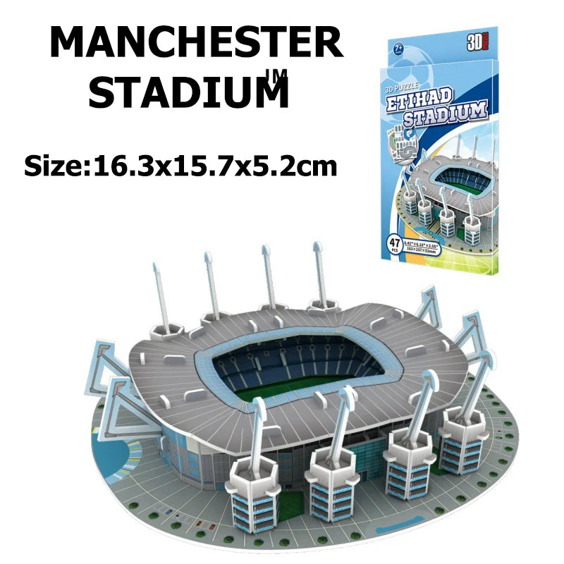 Terrain de Football Miniature en 3D, Puzzle à Faire Soi-Même, Modèles de Stades de renommée Mondiale, Jeu Périphérique, Jouets, Cadeaux d'Anniversaire, DDJ