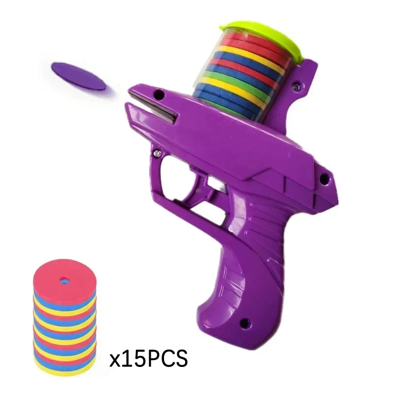 Pistolet à disque volant EVA à Double joueur, jouet de tir interactif Parent-enfant avec balles souples pour enfants, jeu de sécurité intérieure et extérieure